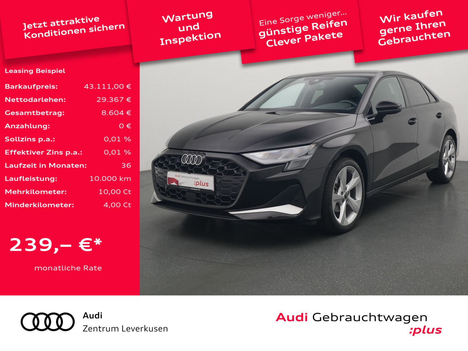Audi A3 Limousine advanced - Samsaru's Car Outlet