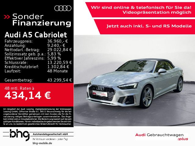 Audi A5 Cabriolet 40 TFSI Quattro S-Line Matrix/Kamer