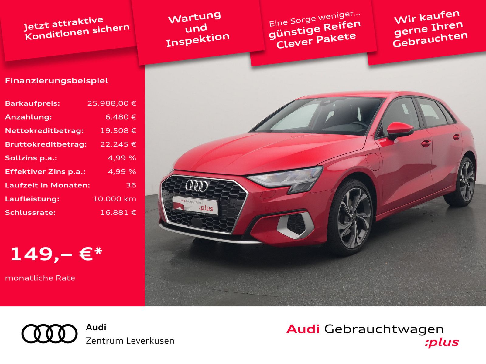 Audi A3 Sportback e advanced S-TRON - Samsaru's Car Outlet