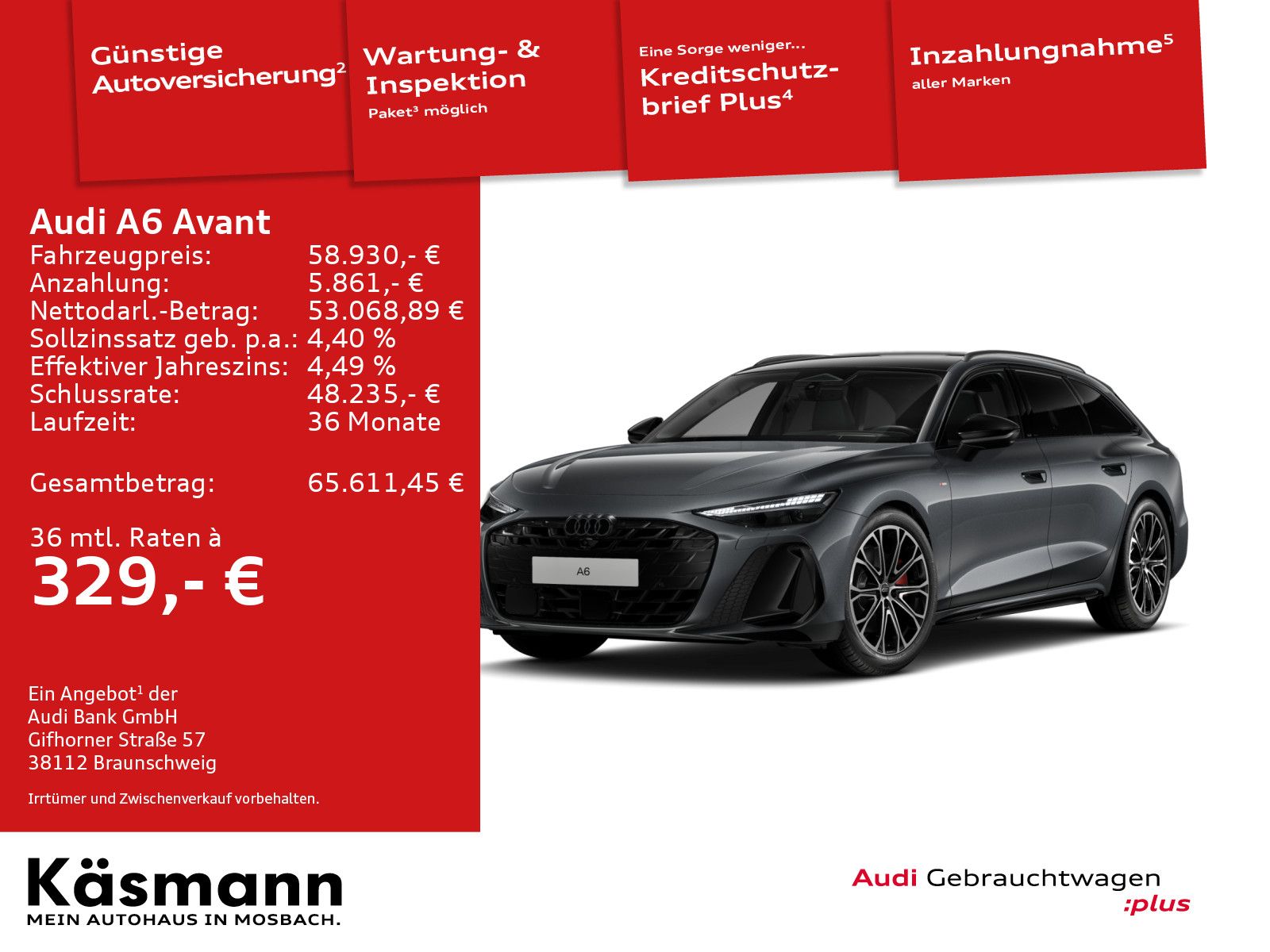 Audi A6 Avant TFSI qu S line AHK PANO HUD MATRIX B&O