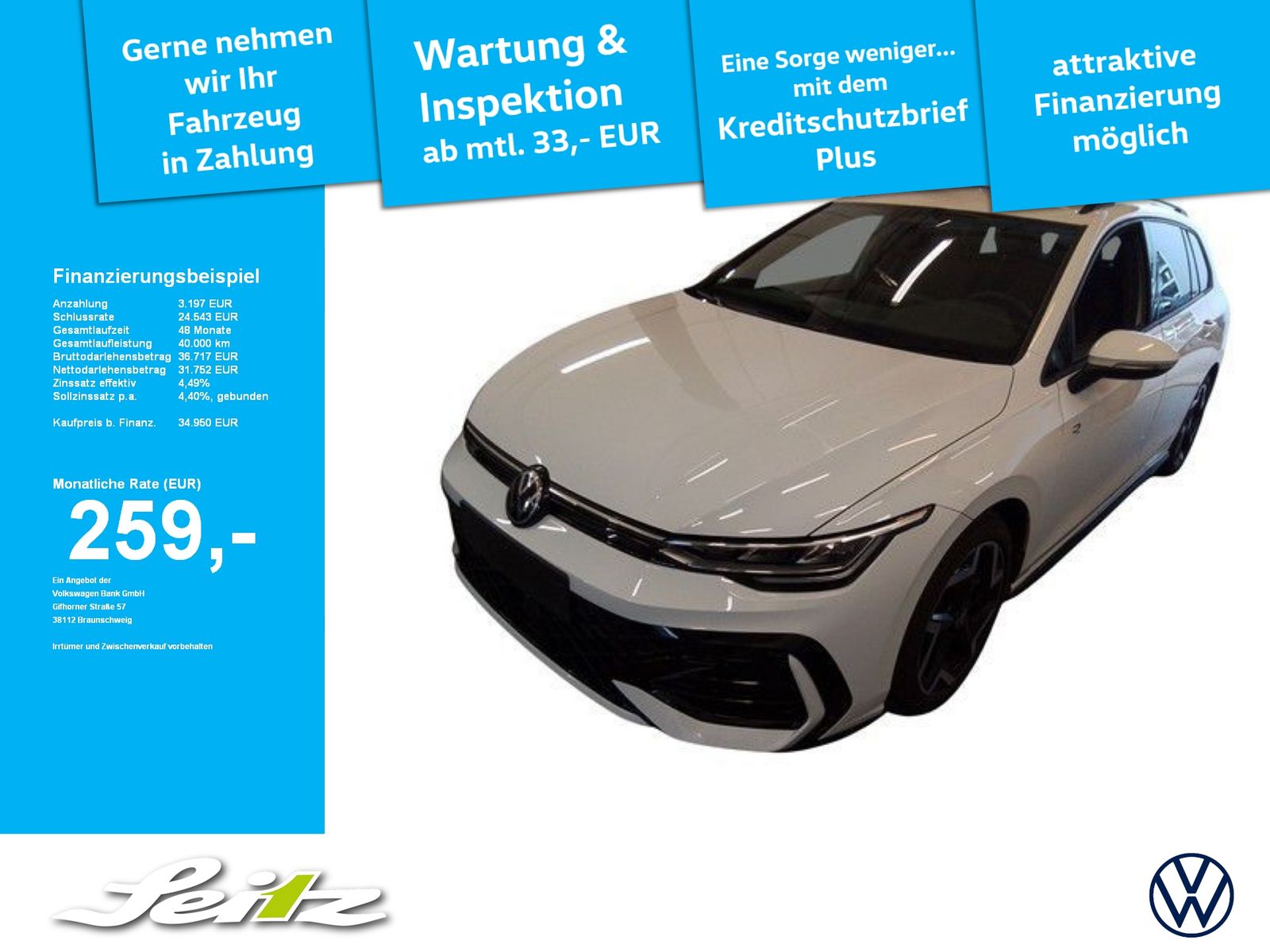 Volkswagen Golf VIII Variant 2.0 TSI 4M R-Line *AHK*KAMERA*