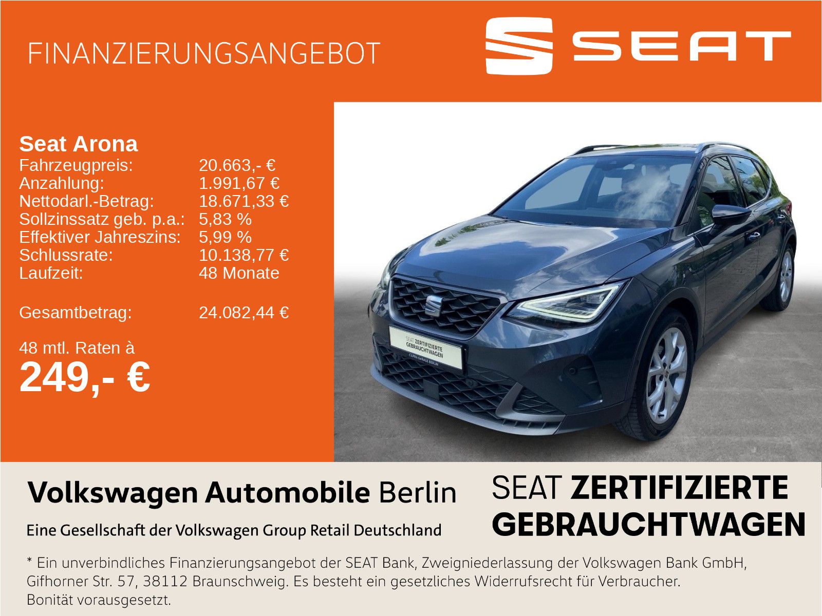 Seat Arona 1.5 TSI DSG FR Navi LED SHZ ACC PDC