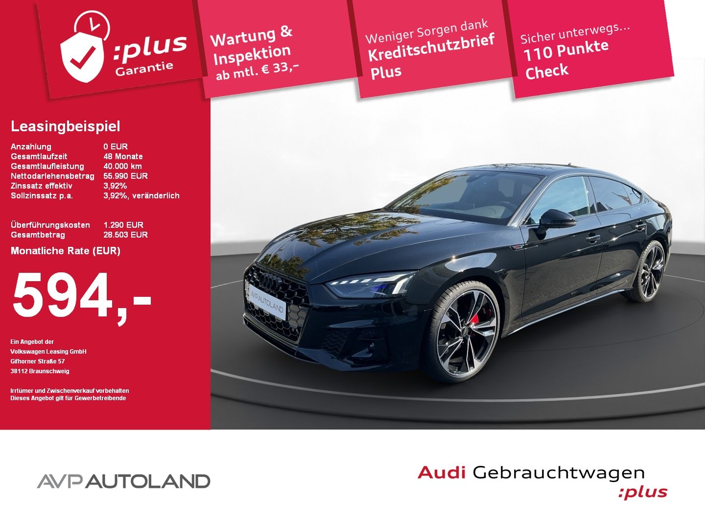Audi A5 Sportback 40 TDI quattro S tronic S line