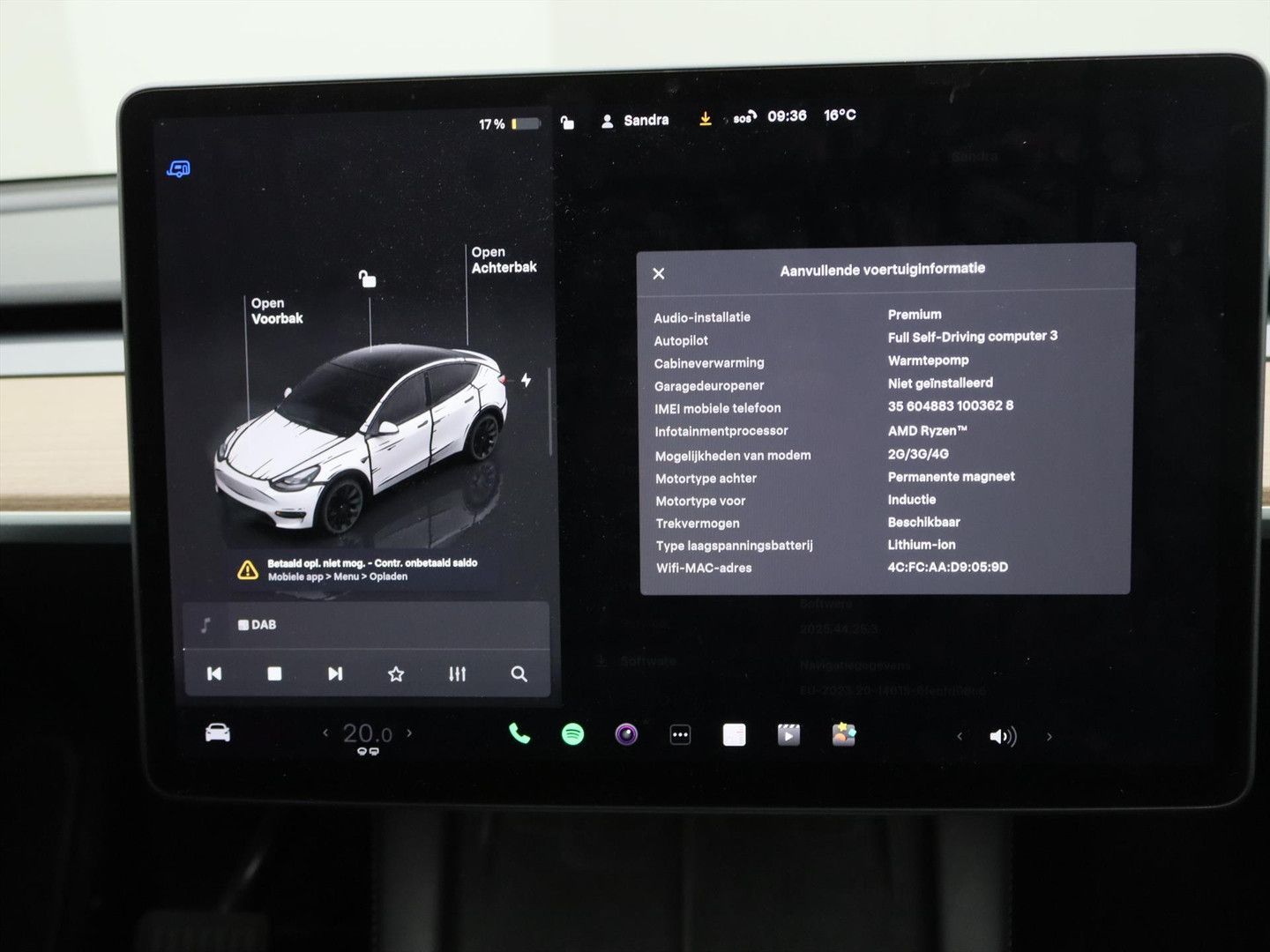 Tesla Model Y Long Range AWD 75kWh 351pk 93,7% SoH AMD