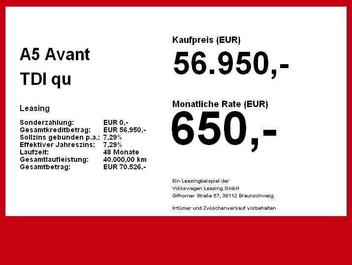 Audi A5 Avant TDI qu S line MMI pro Tech pro B&O 19Z