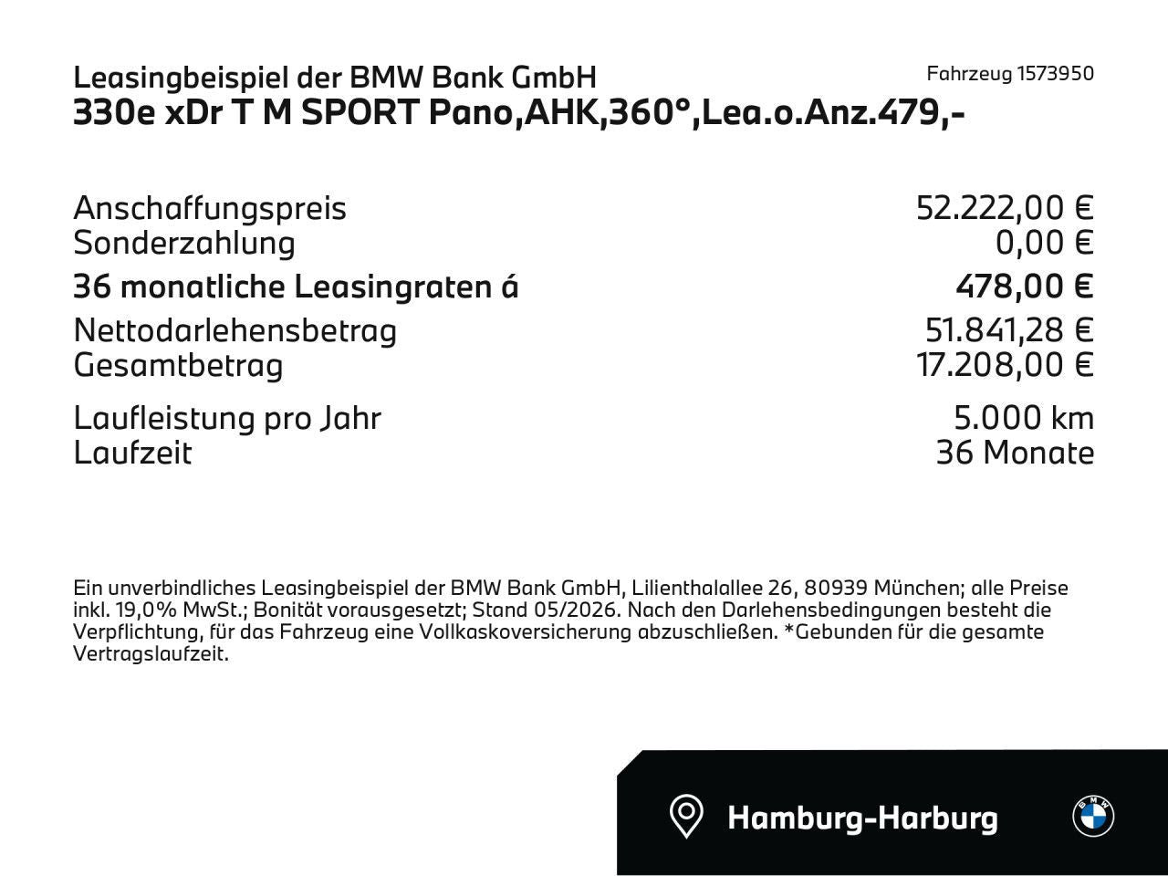 BMW 330e xDr T M SPORT Pano,AHK,360°,Lea.o.Anz.478