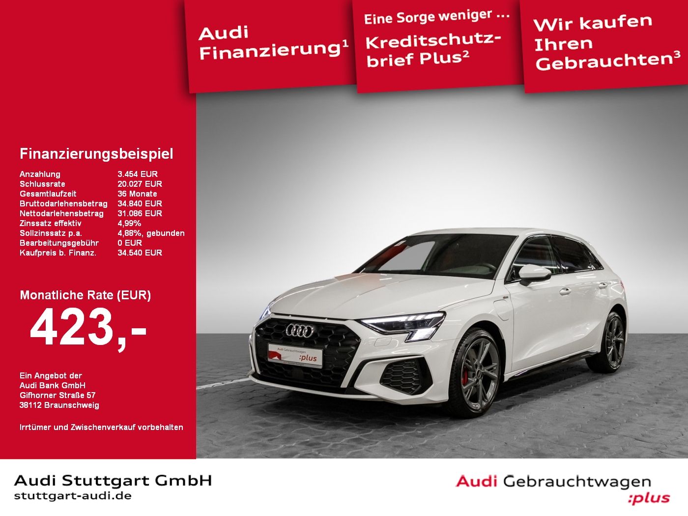 Audi A3 Sportback 45 TFSI e S line - Samsaru's Car Outlet