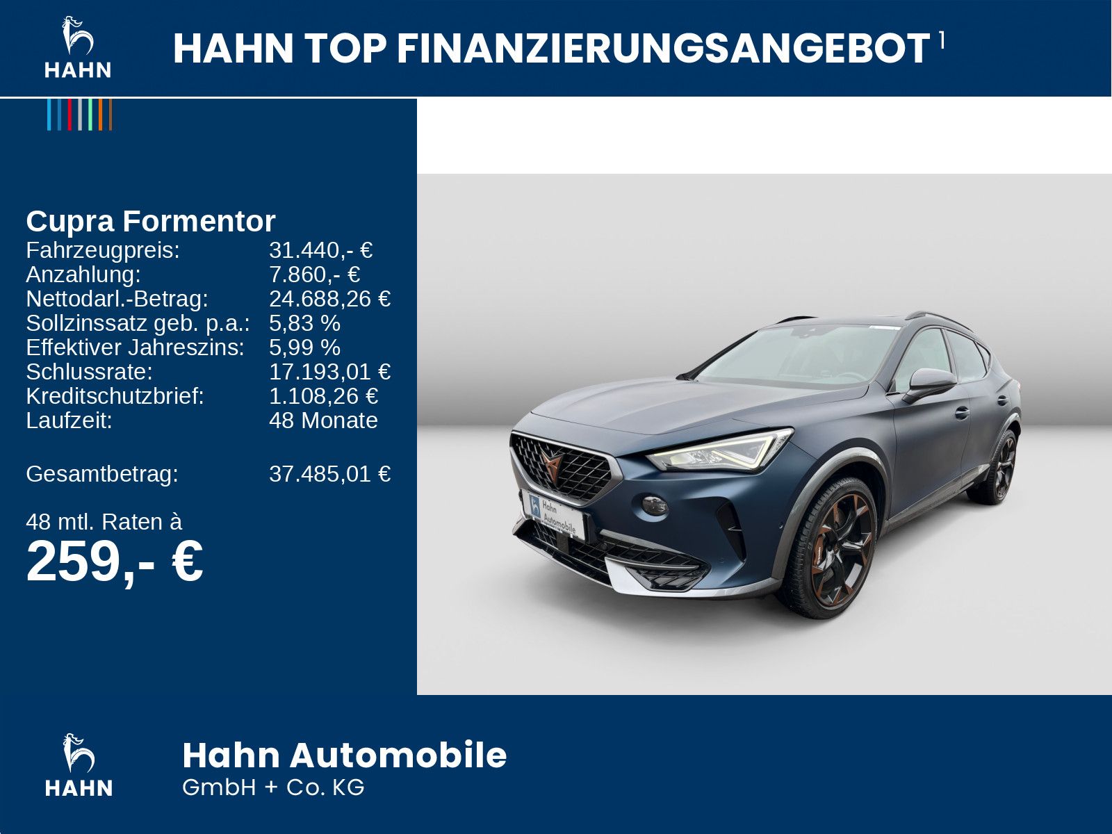 Cupra Formentor VZ 2.0TSI DSG 4Drive AHK Cam DCC Pano