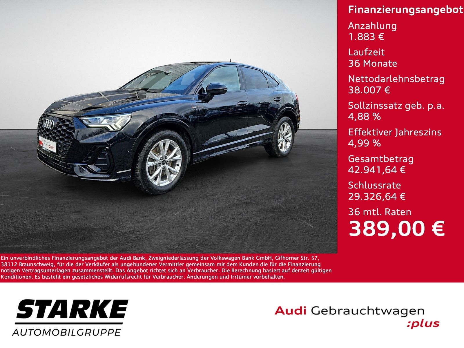 Audi Q3 Sportback 45 TFSI S tronic S line - Samsaru's Car Outlet