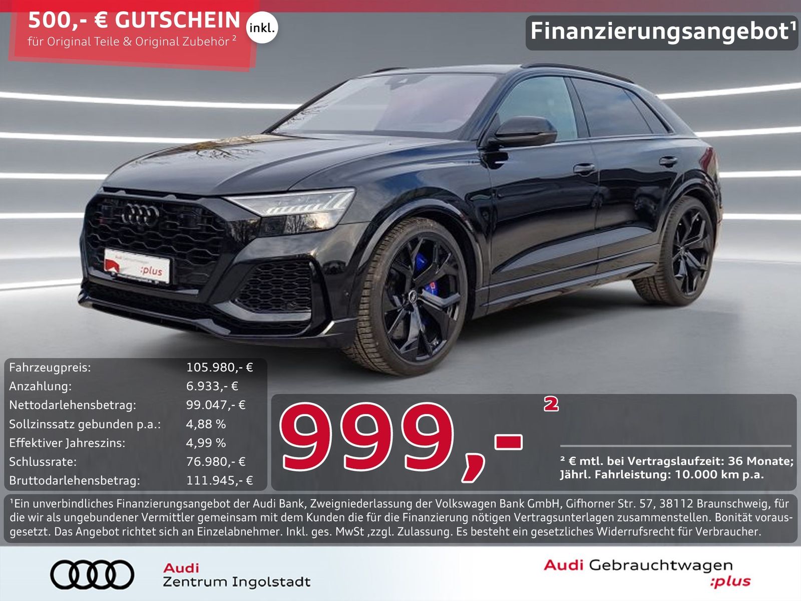 Audi RS Q8 HD-MATRIX Keramik Pano 305km/h RS-AGA 23"