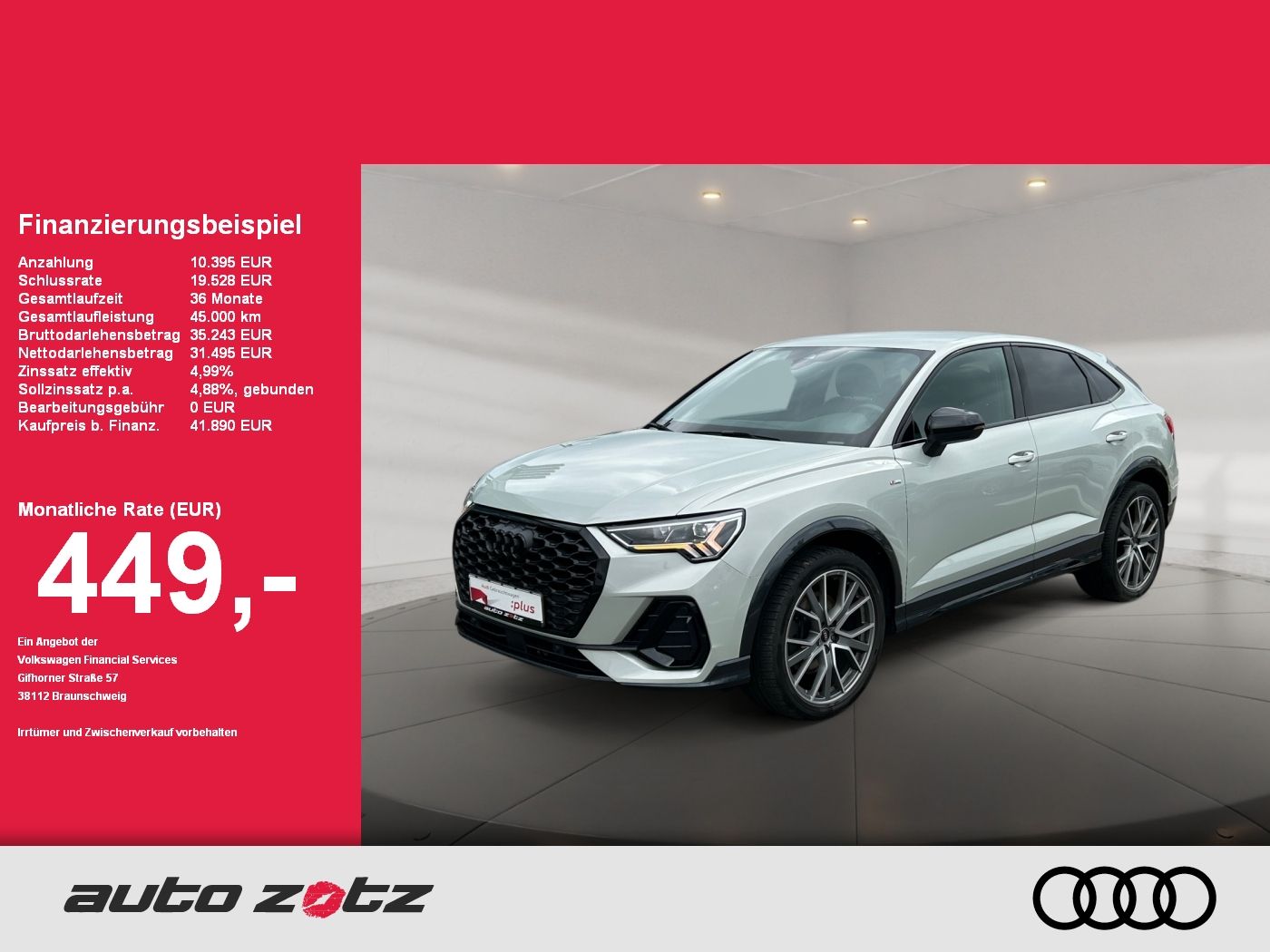 Audi Q3 Sportback S line 40 TDI quattro - Samsaru's Car Outlet
