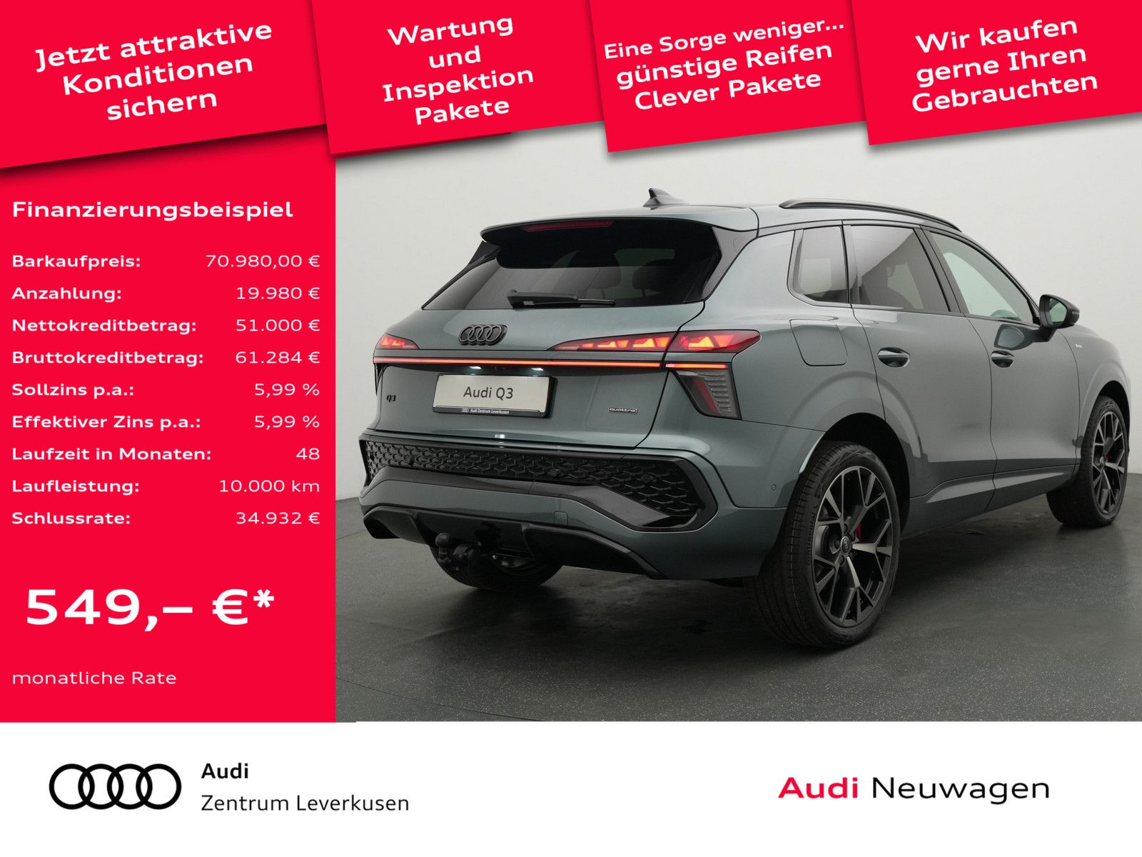 Audi Q3 quattro S line MATRIX SONOS AHK STANDHZ PANO