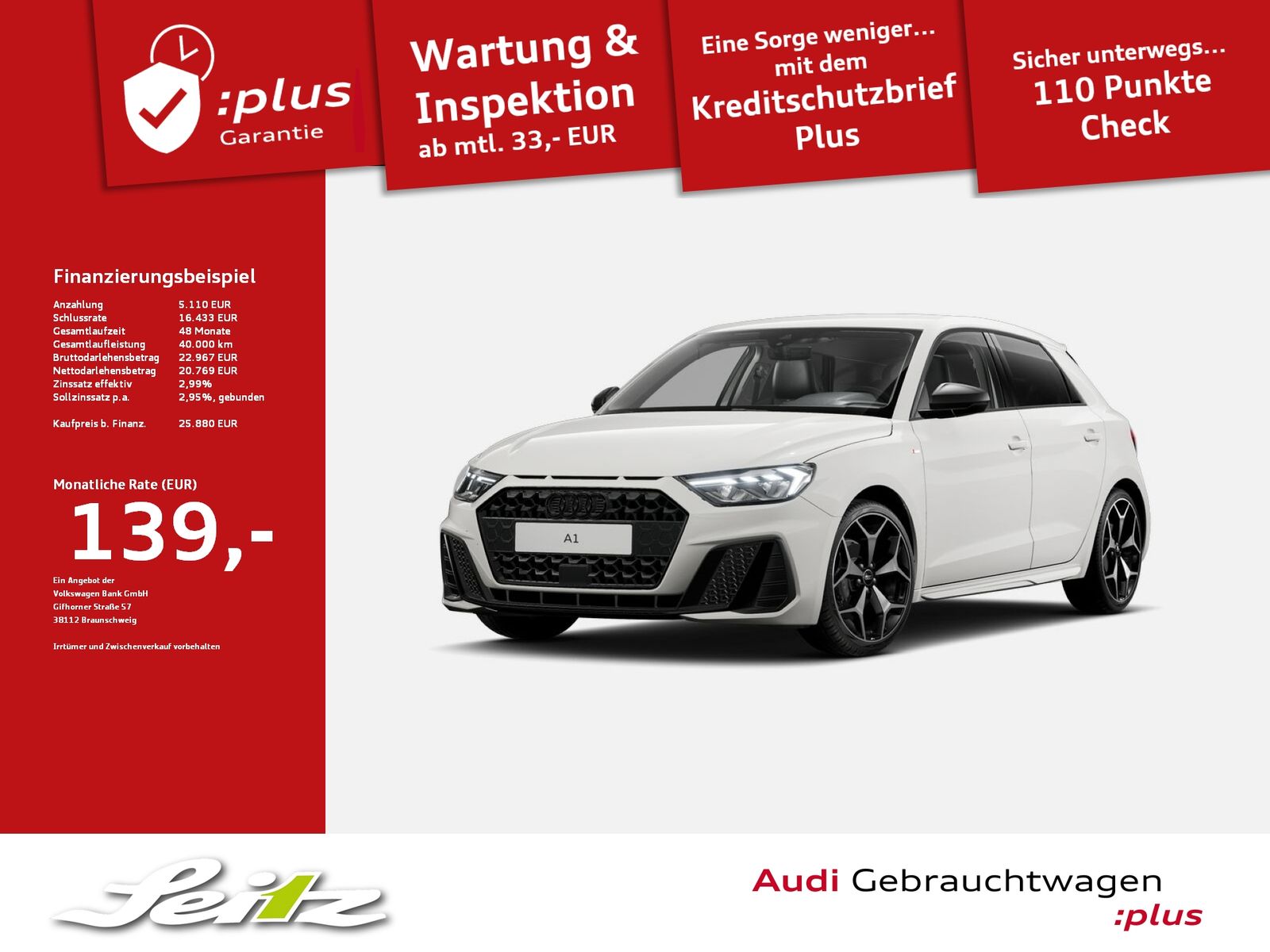 Audi A1 Sportback 25 TFSI S line - Samsaru's Car Outlet