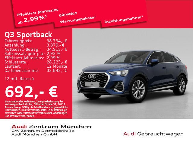 Audi Q3 Sportback 40 TFSI qu. S tronic S line - Samsaru's Car Outlet