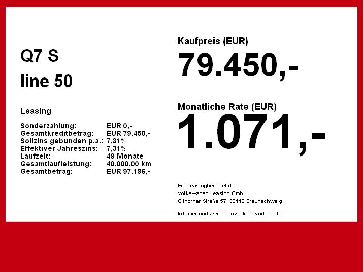 Audi Q7 S line 50 TDI quattro Matrx LED AllrLenk Pano
