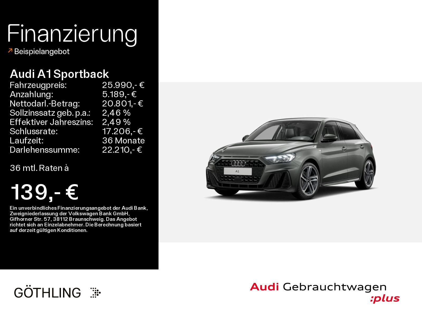 Audi A1 Sportback 30 TFSI S line - Samsaru's Car Outlet