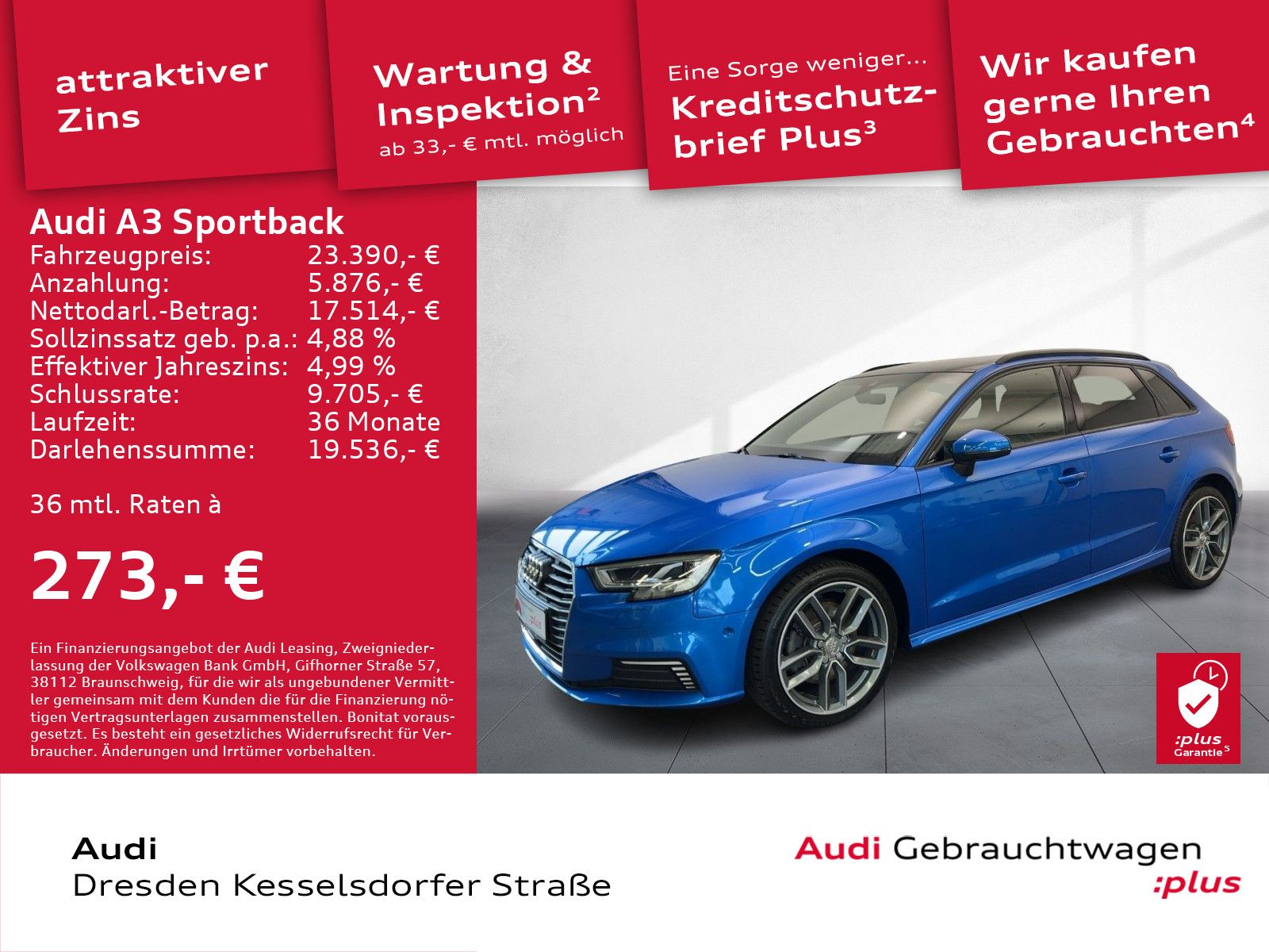 Audi A3 Sportback 40 e-tron Sport - Samsaru's Car Outlet