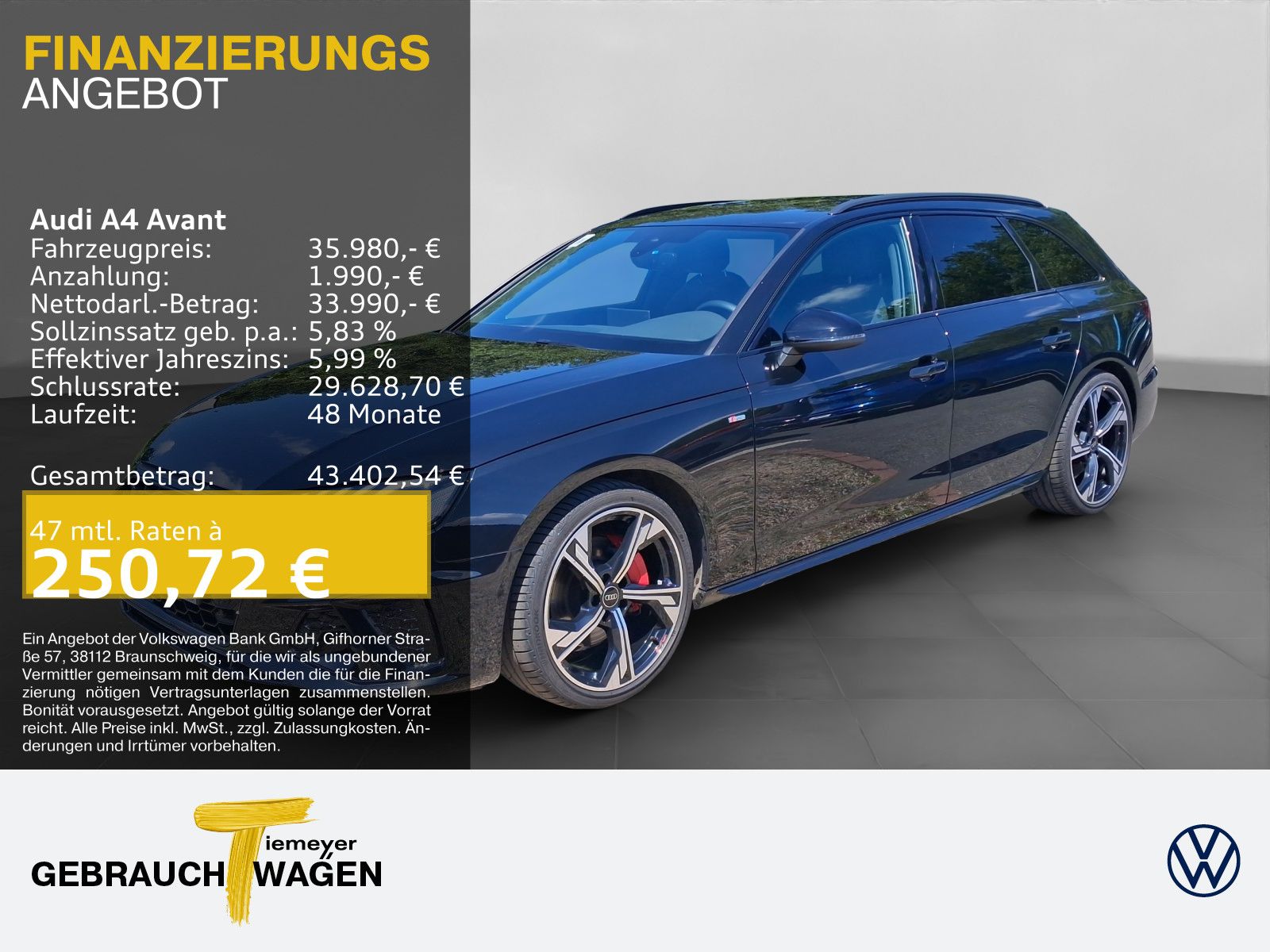 Audi A4 Avant 40 TFSI Q 2x S LINE MATRIX AHK LM19 KAM