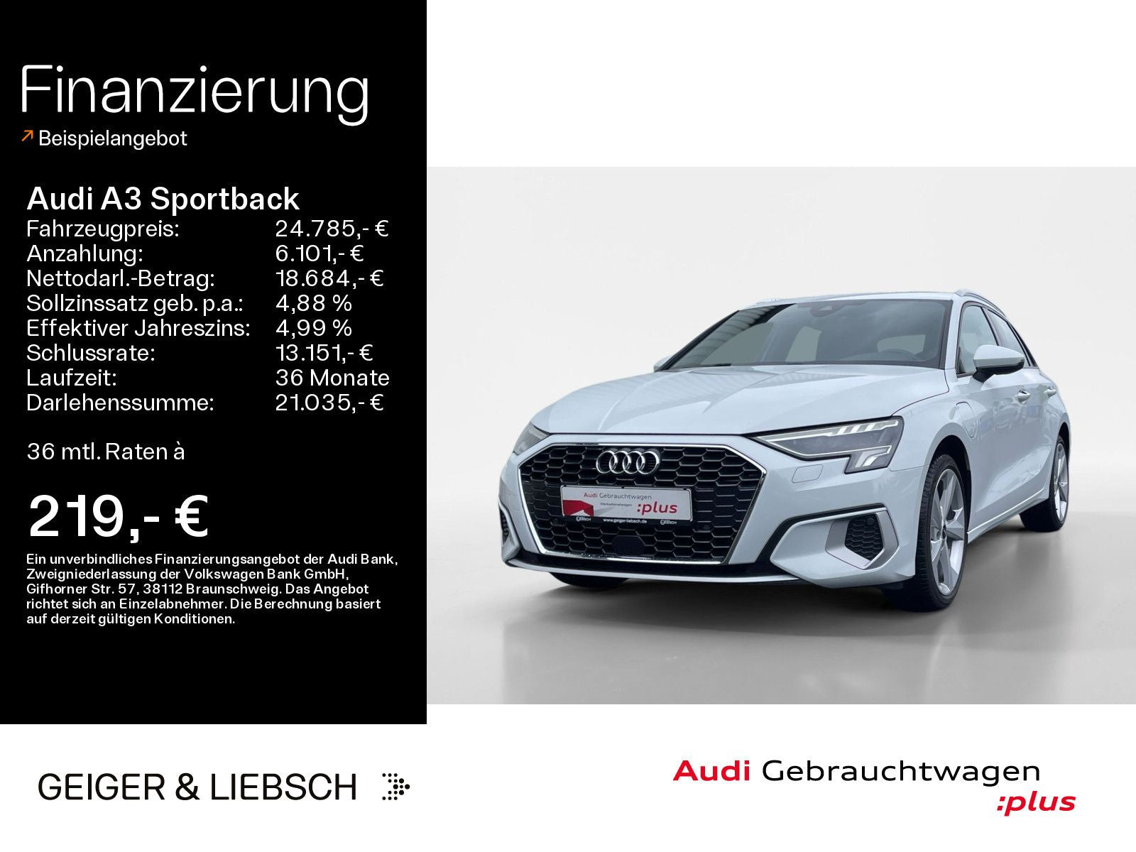 Audi A3 Sportback 40 TFSe S-Line - Samsaru's Car Outlet