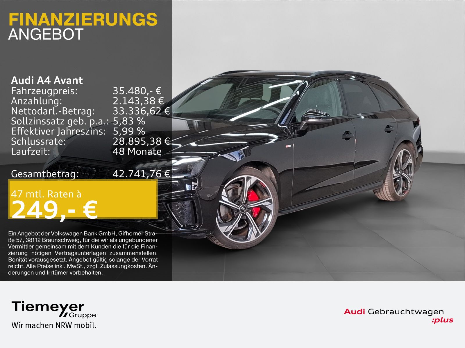 Audi A4 Avant 40 TFSI Q 2x S LINE AHK LM19 MATRIX-LED