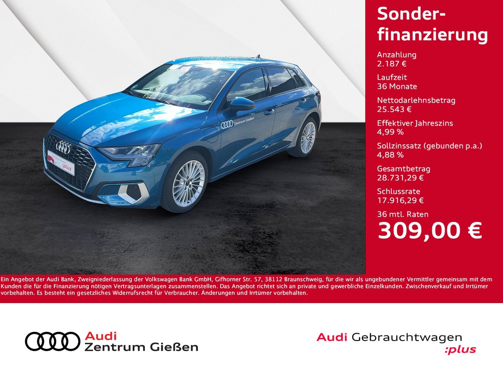 Audi A3 Sportback 40 TFSI e advanced AHK Navi Kamera