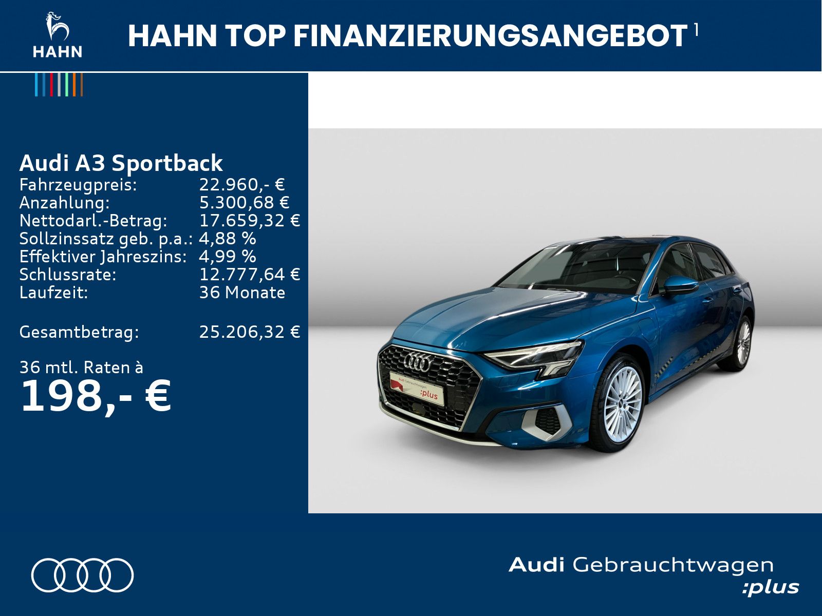 Audi A3 Sportback 40 TFSIe advanced AHK Carplay CAM L