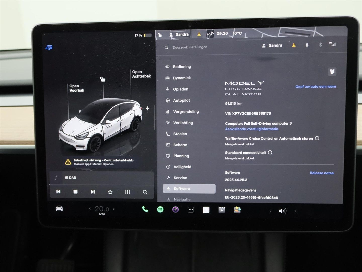 Tesla Model Y Long Range AWD 75kWh 351pk 93,7% SoH AMD