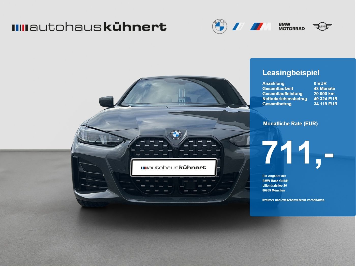 BMW 420d xDrive Gran Coupé M-Sport UPE: 82.670 EUR