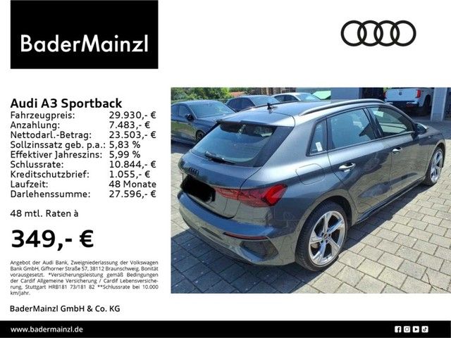 Audi A3 Sportback 1.4 TFSI e S Line Navi LED SHZ