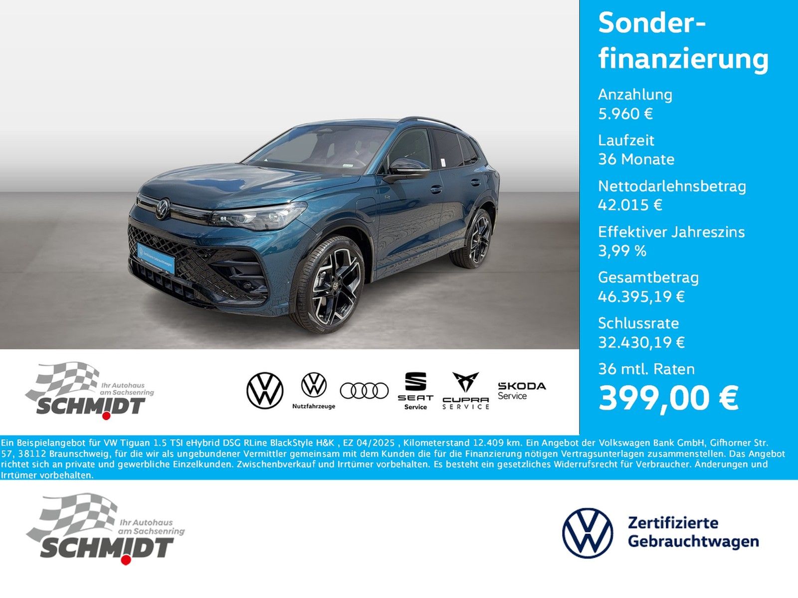 Volkswagen Tiguan 1.5 TSI eHybrid  DSG RLine BlackStyle H&K