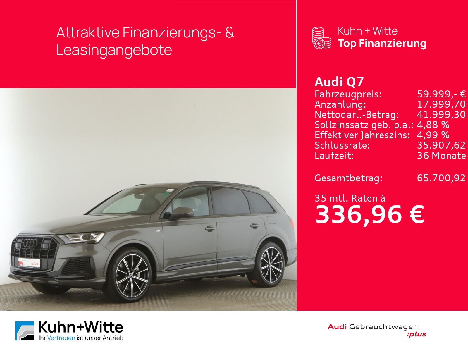 Audi Q7 55 TFSIe quattro S line *HYBRID*Pano*B&O*LUFT