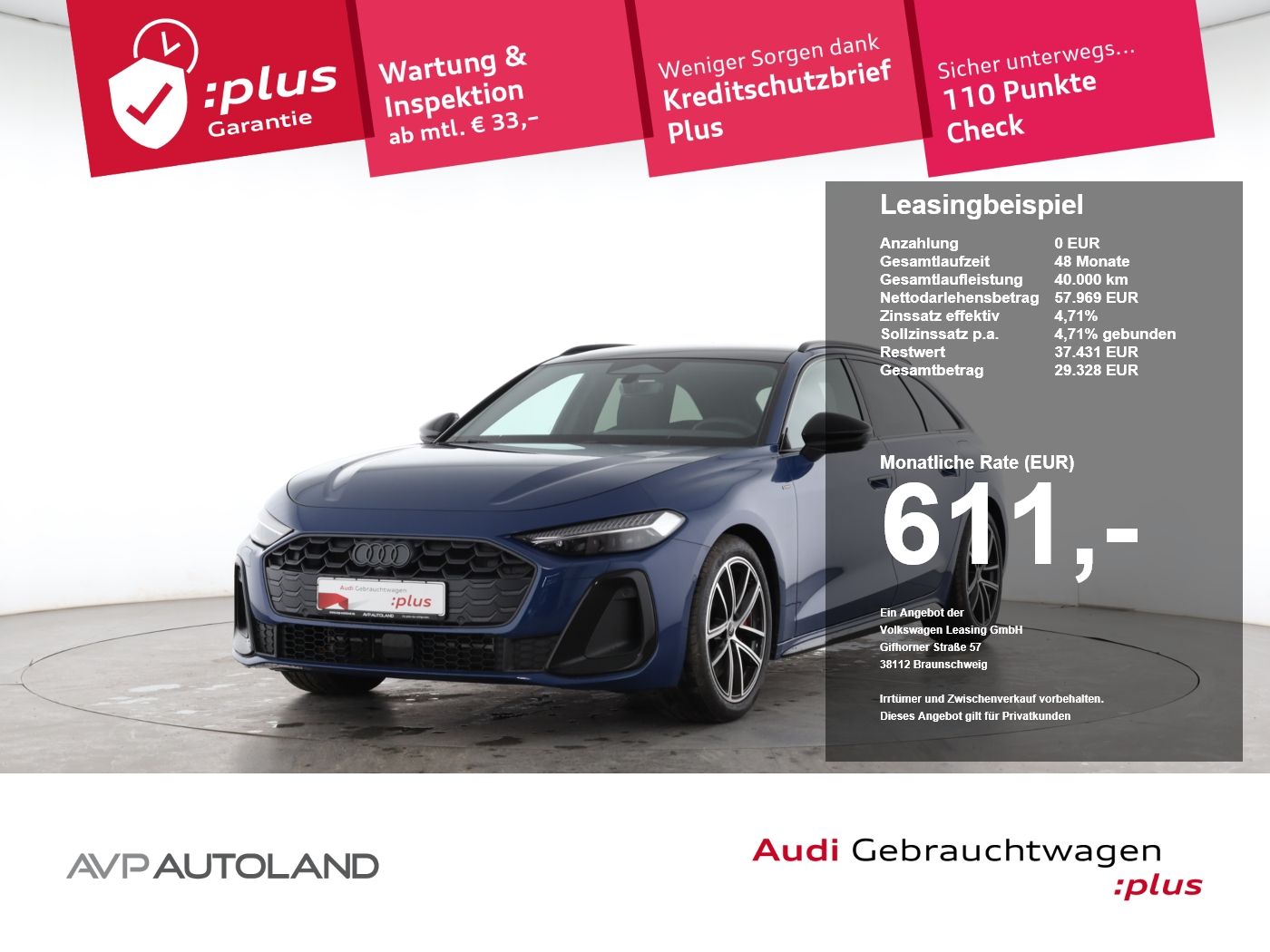 Audi A5 Avant e hybrid quattro S tronic S line | AHK