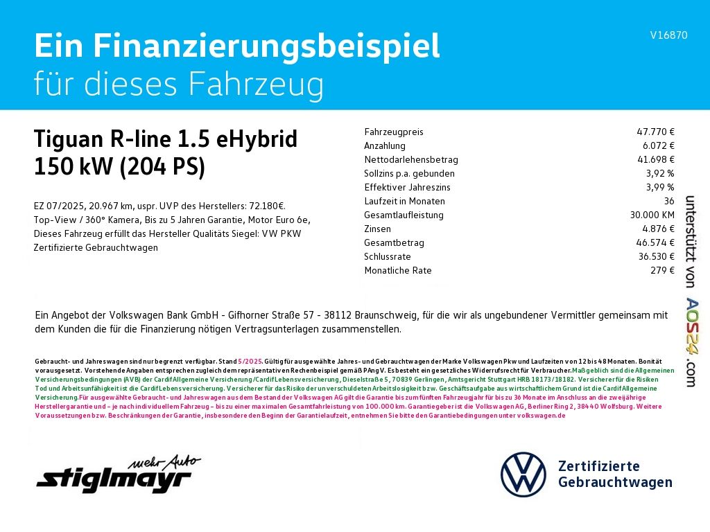 Volkswagen Tiguan R-line 1.5 eHybrid AHK+DCC+HUD+IQ-LIGHT+