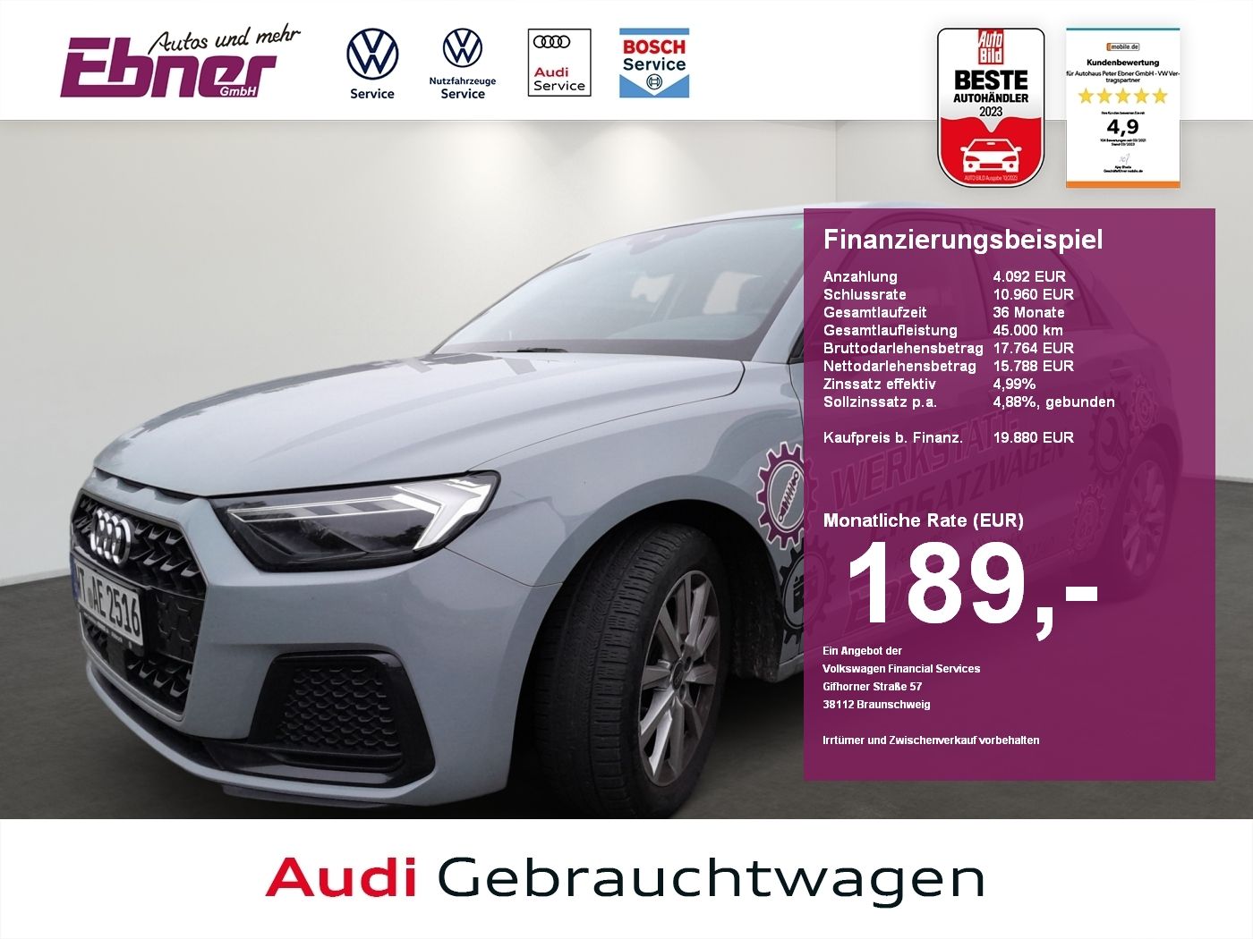 Audi A1 Sportback ADVANCED 25TFSI S-TRONIC LED+KEYLES