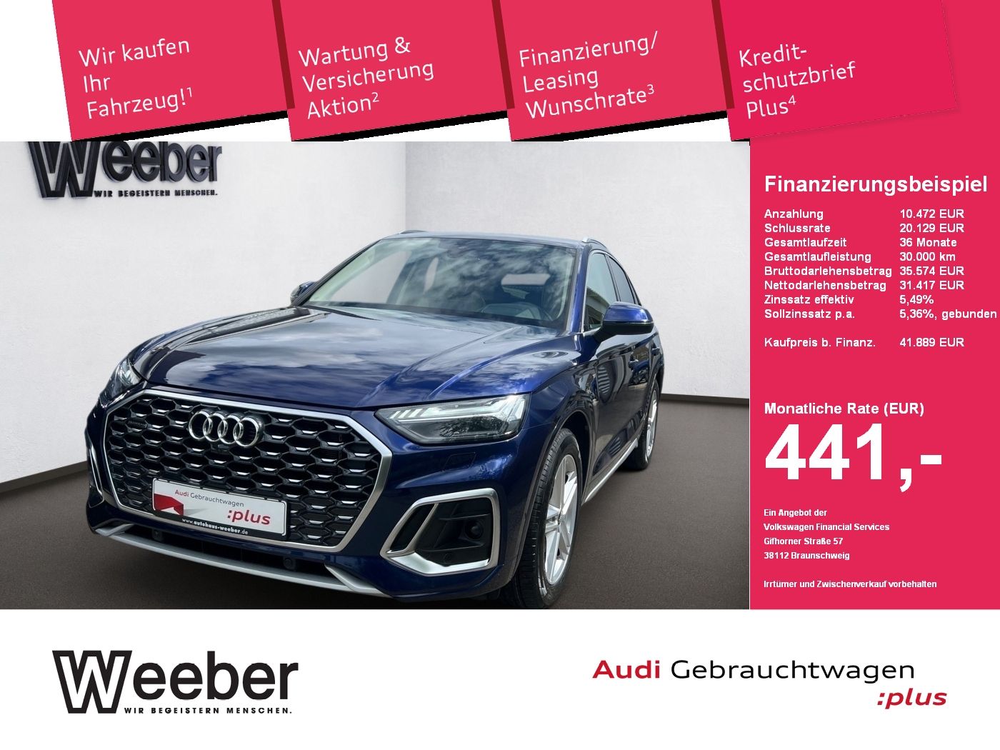 Audi Q5 Sportback quattro S line *AHK*B&O*HUD*PANO*4x