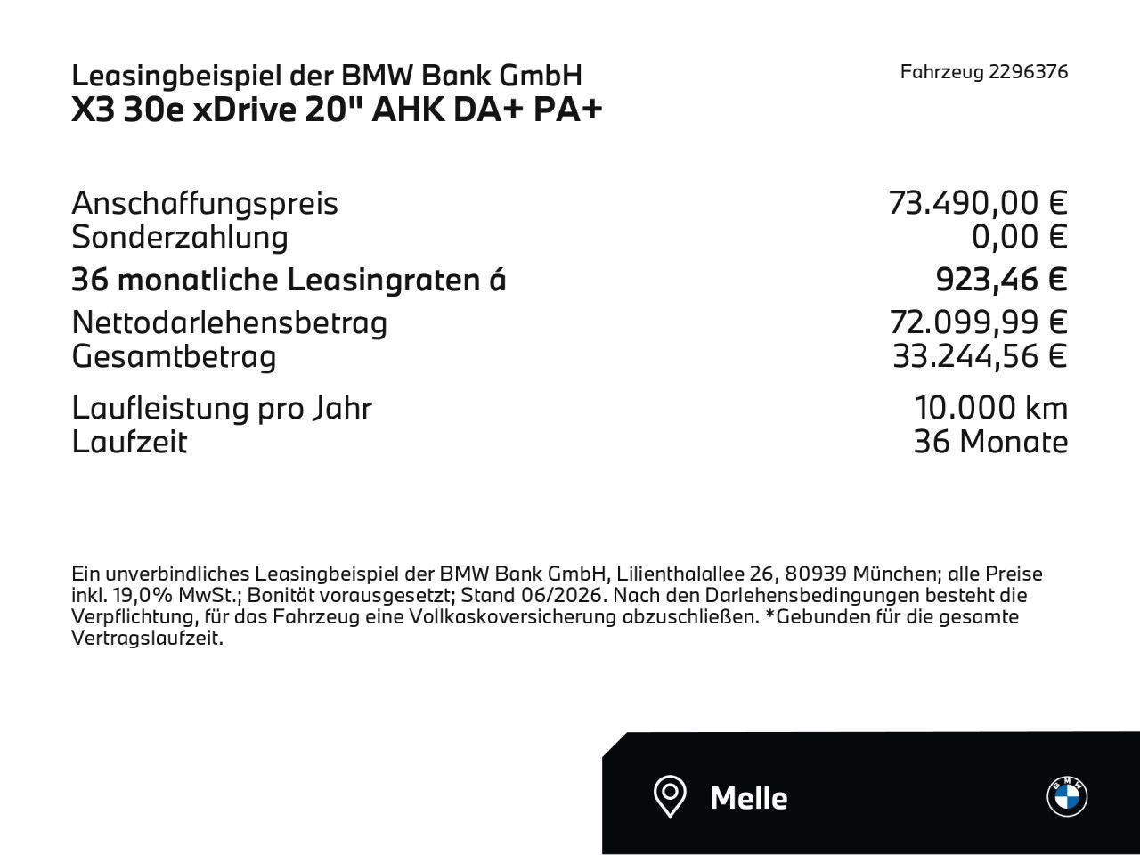 BMW X3 30e xDrive 20" AHK DA+ PA+ Sportpaket HUD LED