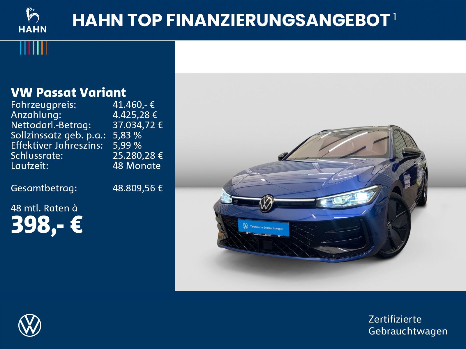 Volkswagen Passat Variant 2.0TDI 4Mo R-Line Signature Stand