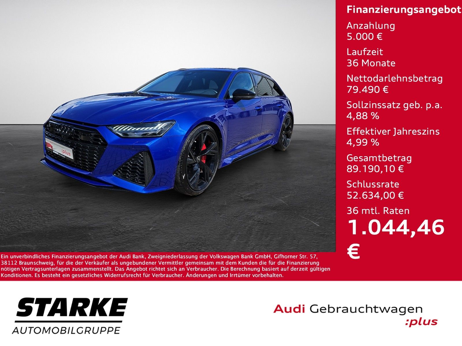 Audi RS 6 Avant TFSI tiptronic quattro Dynamic-Paket,