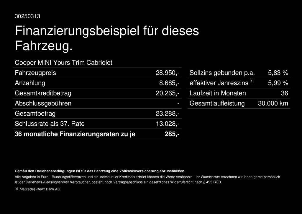 MINI Cabrio Cooper Premium+ - Samsaru's Car Outlet