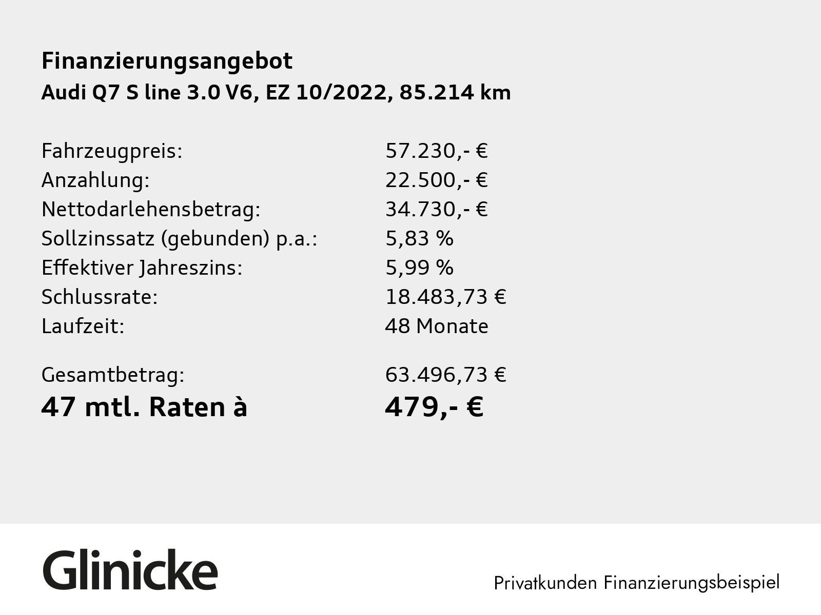 Audi Q7 55 3.0 V6 TFSI quattro S line 7 Sitzer Panora