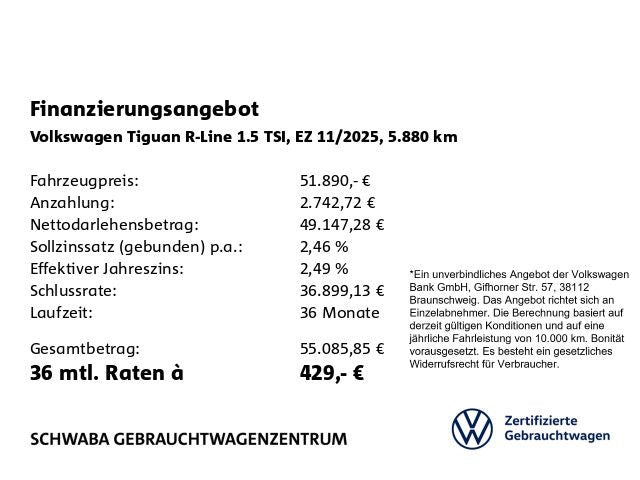 Volkswagen Tiguan R-Line 1.5 TSI eHybrid DSG AHK*R-KAM*NAV