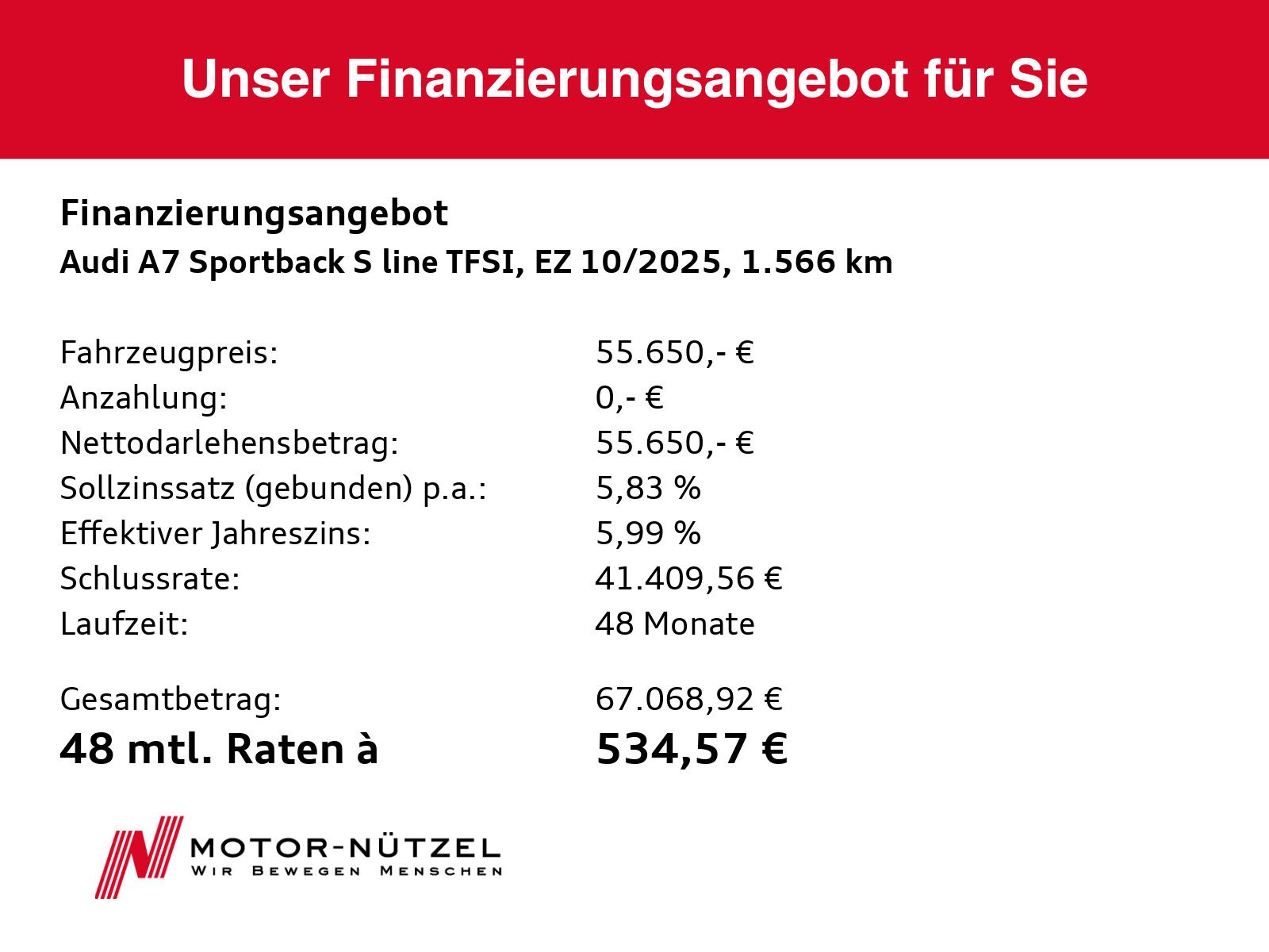 Audi A7 Sportback 45 TFSI S-LINE EXT. MATRIX+B&O+AHK