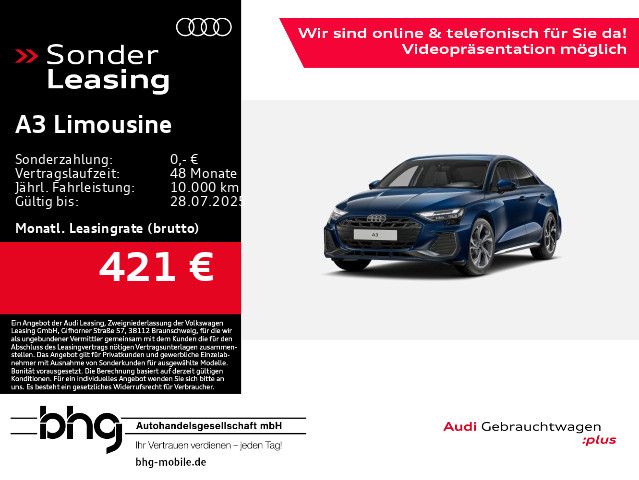 Audi A3 Limousine 30 TFSI S-tronic S-Line - Samsaru's Car Outlet