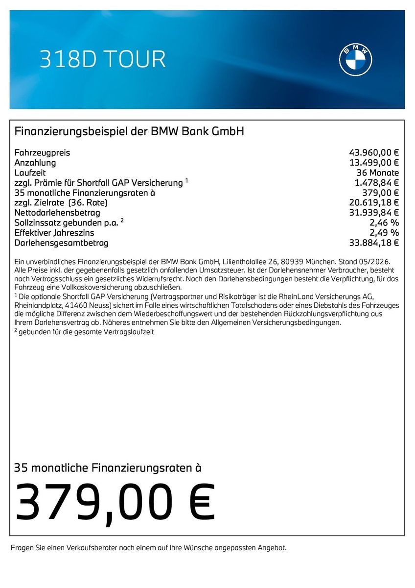 BMW 318d Touring M Sportpaket HK HiFi DAB LED Shz