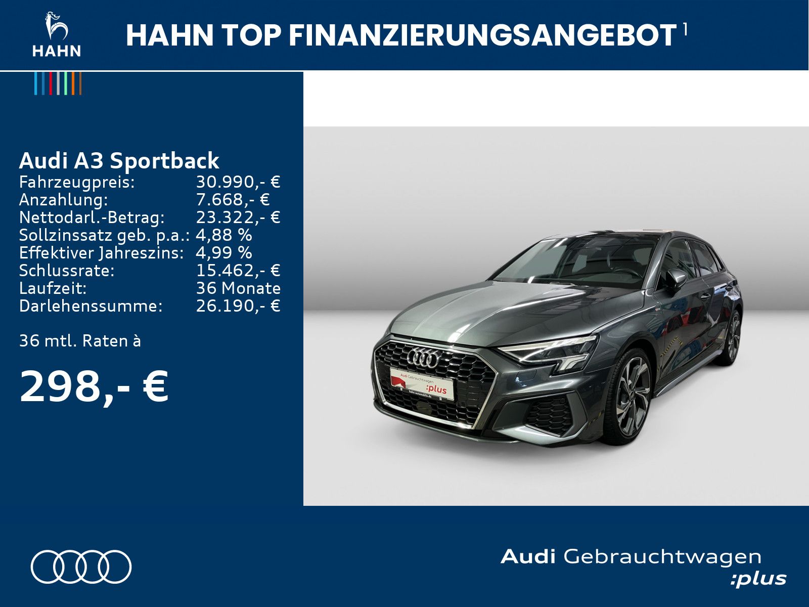 Audi A3 Sportback 40 TFSI quattro S line - Samsaru's Car Outlet