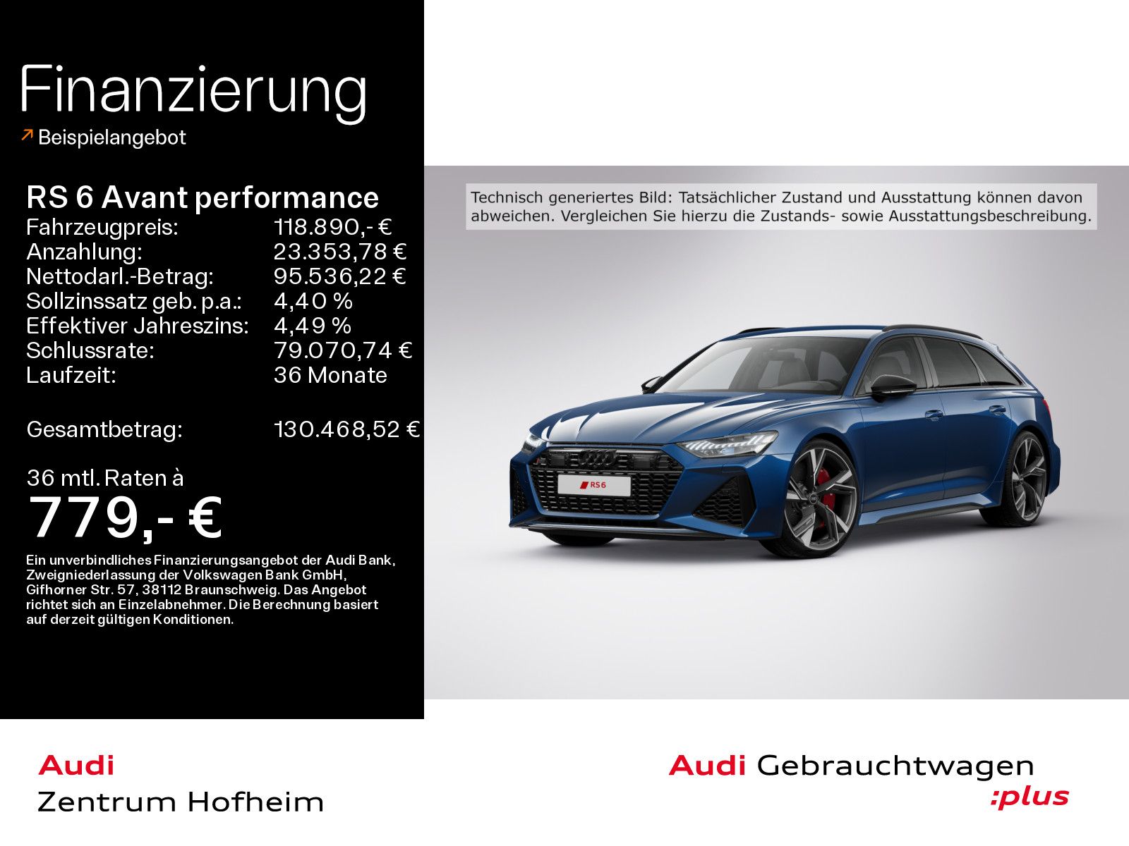 Audi RS 6 Avant performance*280 km/h*B&O*Standh*Laser