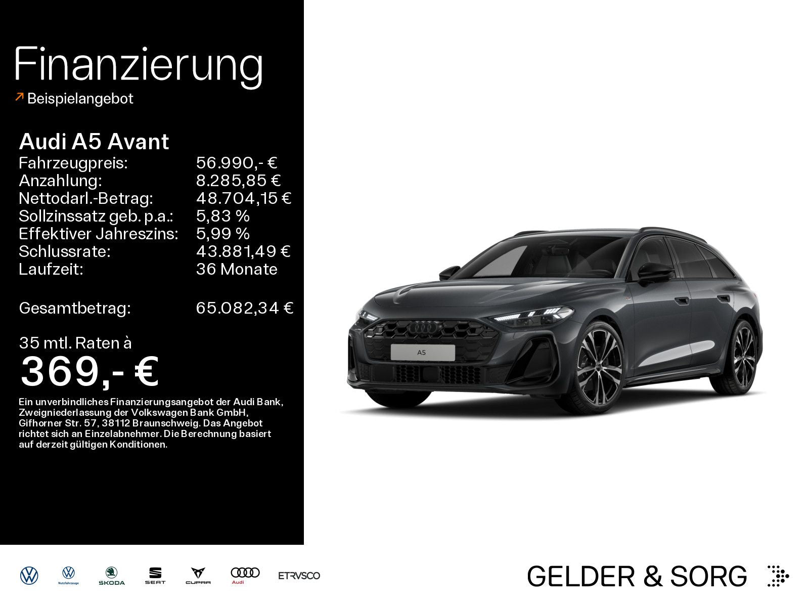 Audi A5 Avant TDI qu. S line 150 kW B&O*HuD*TechPro