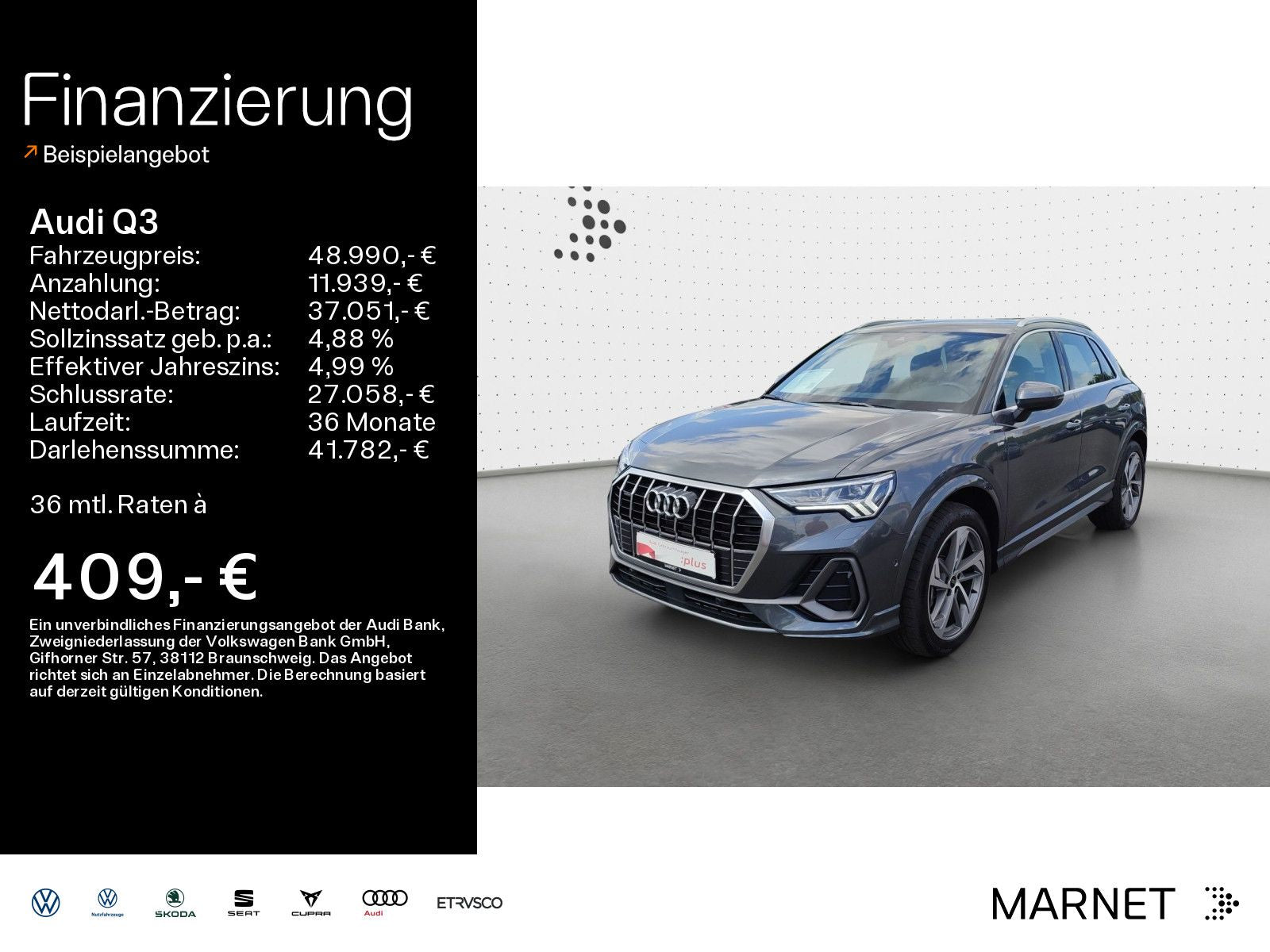 Audi Q3 45 2.0 TFSI quattro S-line - Samsaru's Car Outlet
