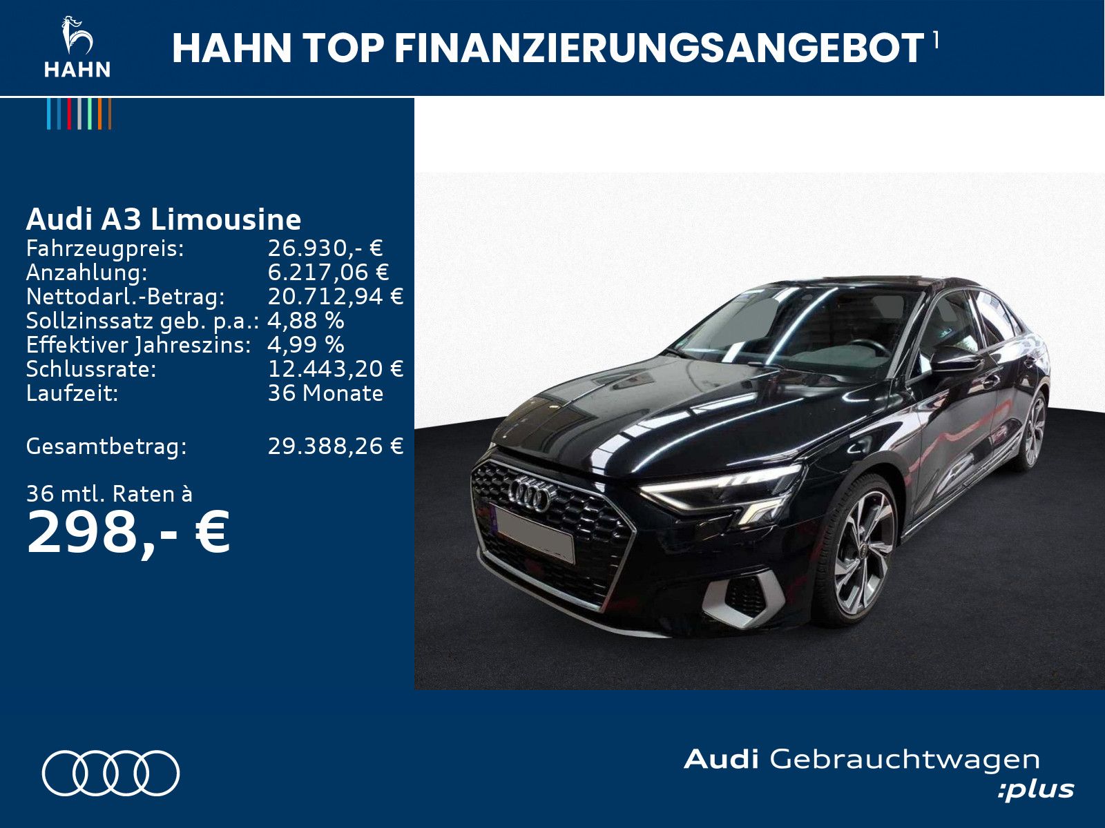 Audi A3 Limousine  35 TFSI advanced LED CAM Carplay
