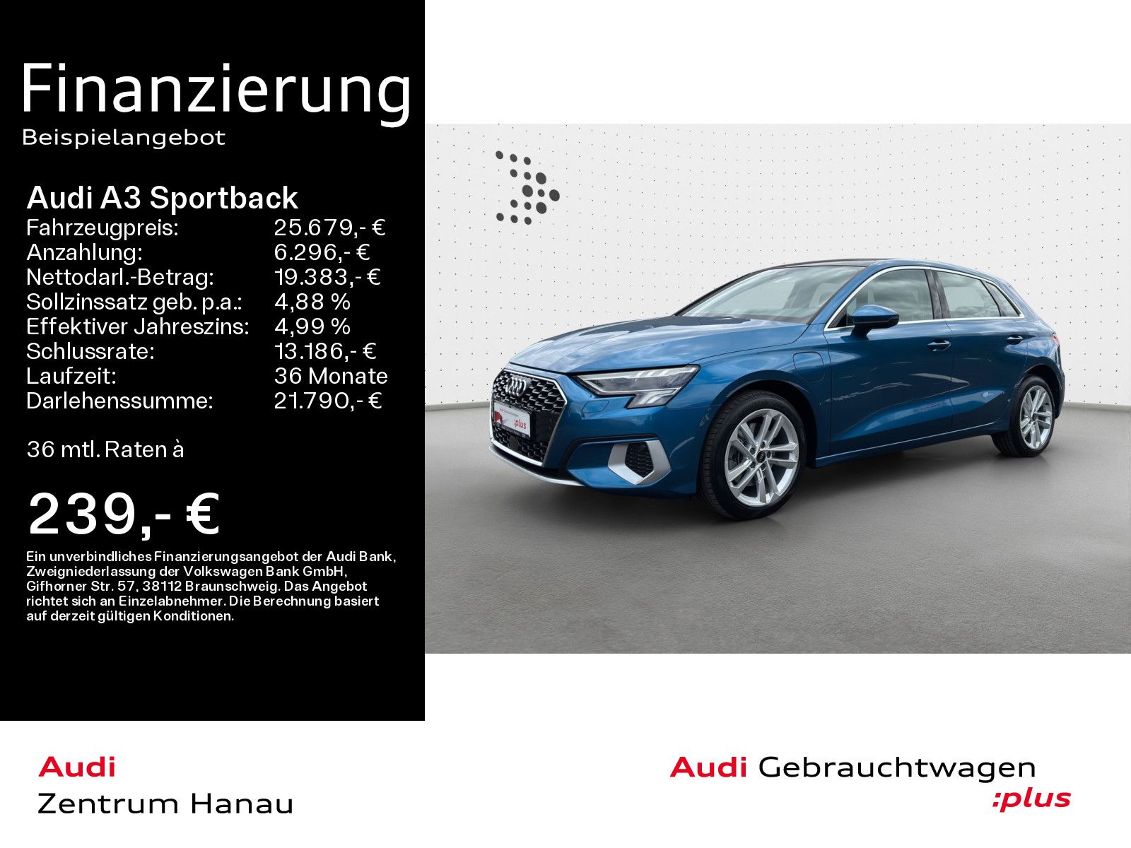 Audi A3 Sportback 40 TFSI e ADVANCED - Samsaru's Car Outlet